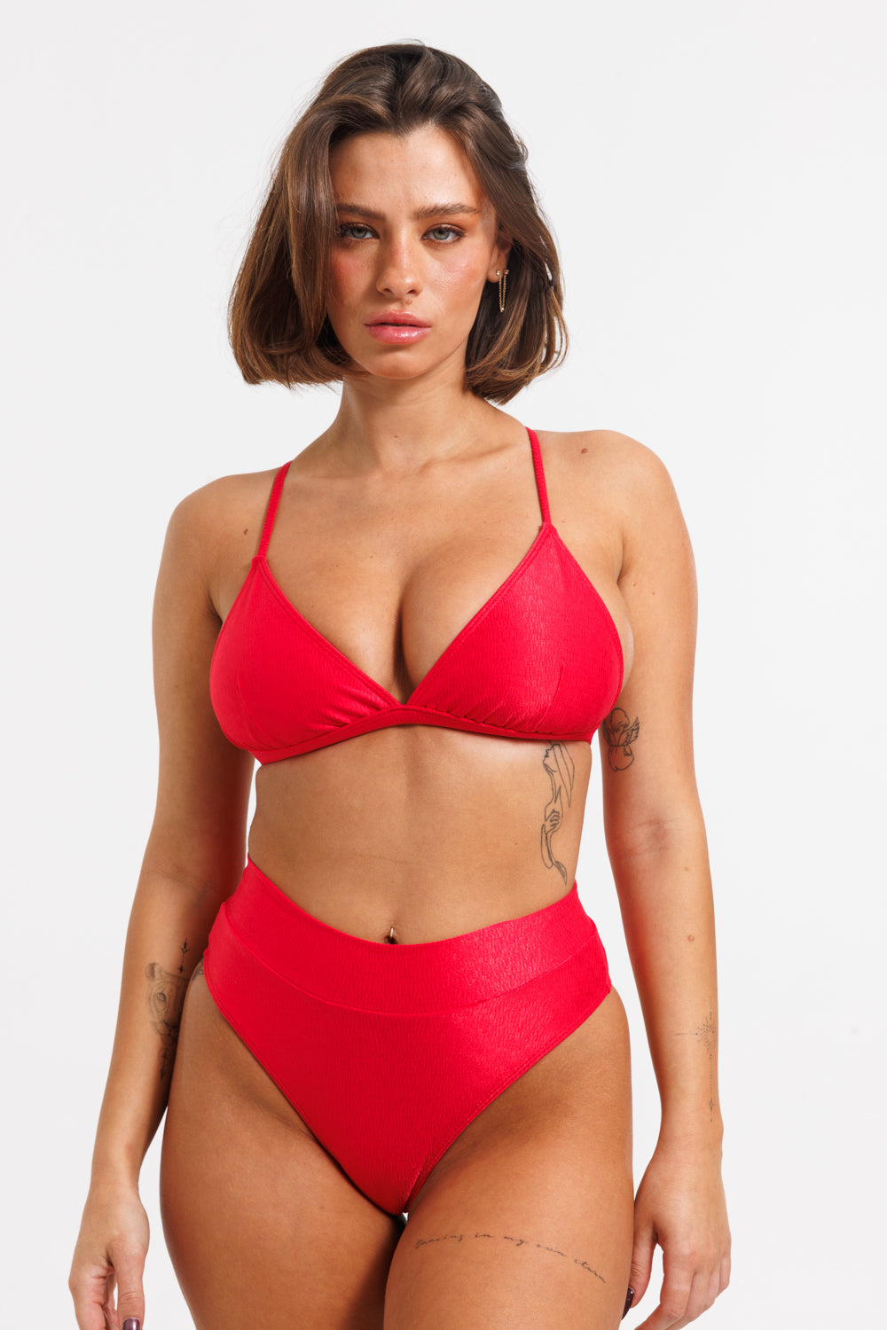 Shiny red Emily Top